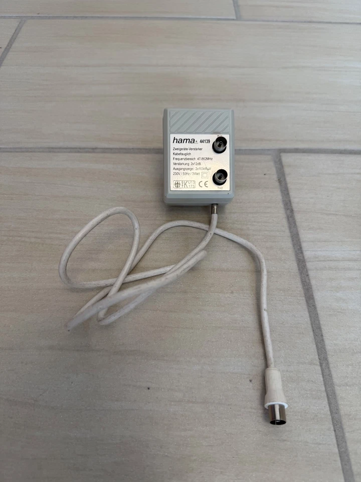 Hama Annen Zweigeräte-Verstärker 44139 für zwei TV Fernseher Kabeltauglich - Bild 1 von 1