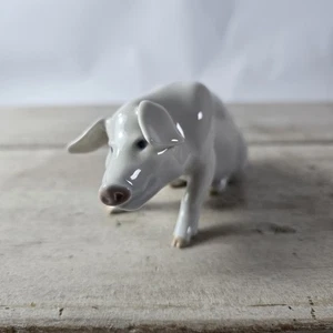 Statuina porcellana Royal Copenhagen "Maiale" 1400 vintage Eric Nielsen Danimarca - Foto 1 di 10