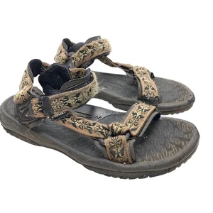 Teva 6575 Brown Black Sport Sandals Shoes Fisherman Dad Shoes Hiking Caming 10 - Picture 1 of 16