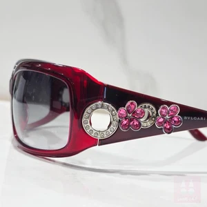 Bvlgari 857 Swarovski crystal flowers sunglasses vintage Bulgari special edition - Foto 1 di 10