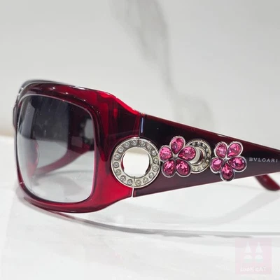 Bvlgari 857 Swarovski crystal flowers sunglasses vintage Bulgari special edition - Immagine 1 di 4
