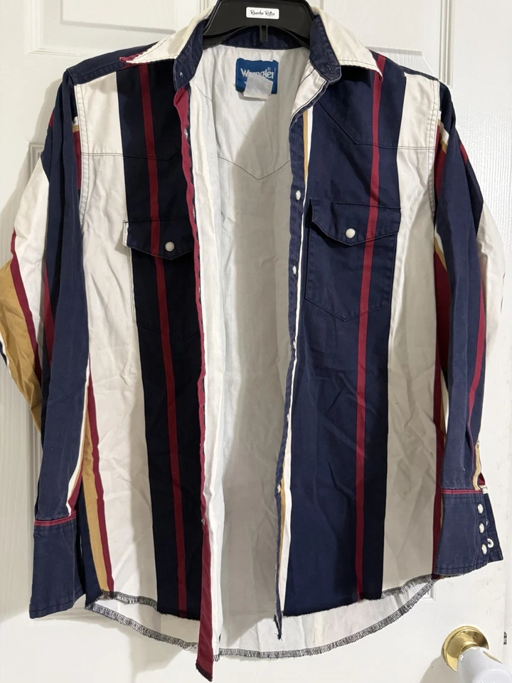 Wrangler Brushpopper Western Vintage Shirt Medium - Image 1 of 4