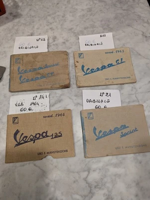 Libretto Uso E Manutenzione Piaggio Vespa Epoca Anni 70 - Imagen 1 de 4