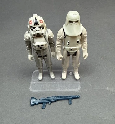 (2) Figuras Kenner Star Wars ESB HK de colección 1980-ATAT Driver & Snowtrooper con pistola Foto 1 de 4