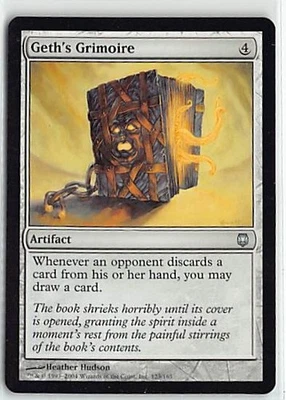 Magic the Gathering Darksteel Non Foil Uncommon #123/165 MP-HP Geth's Grimoire - Image 1 of 2