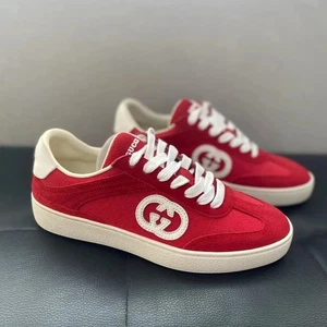 Classic Gucci Lido ' Red' Men's Flat leisure shoes new with box - Picture 1 of 5