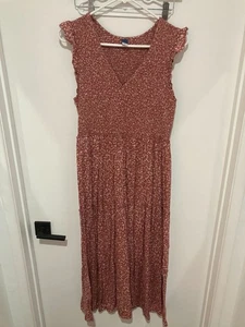 Old Navy Women's Floral Summer Dress, Pink, Size Large - Picture 1 of 3
