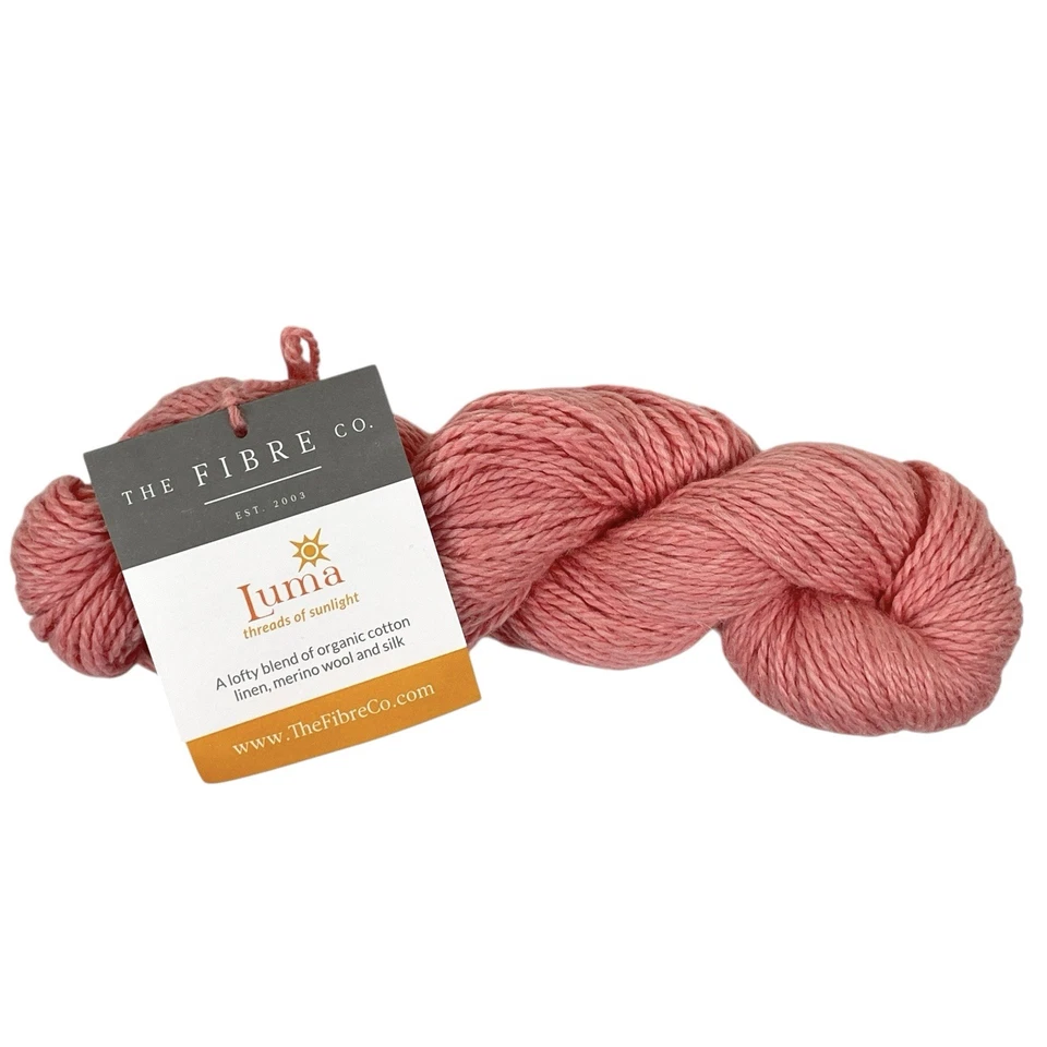 The Fibre Co Luma Yarn DK Carnation Pink Linen Wool Cotton Silk 127 Yards Peru - Image 1 of 4