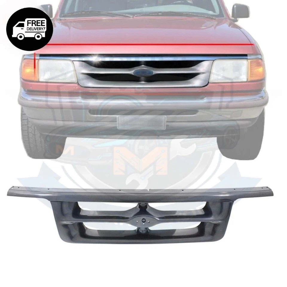 New 1995 1996 1997 Front Grille Assembly Gray Ford Ranger 2Door FO1200309 Foto 1 de 1