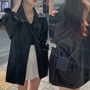 Casual Style PU Leather Jackets for Women in Spring and Autumn Weather - Picture 1 of 67