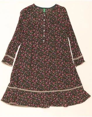 Vestido BENETTON Niñas Línea A 11-12 Años 2XL Multicolor Floral AT13 Foto 1 de 4