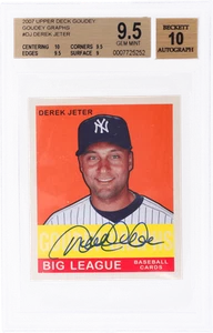 2007 Upper Deck Goudey Derek Jeter Goudey Graphs #GG-DJ BGS 9.5/10 - Picture 1 of 2