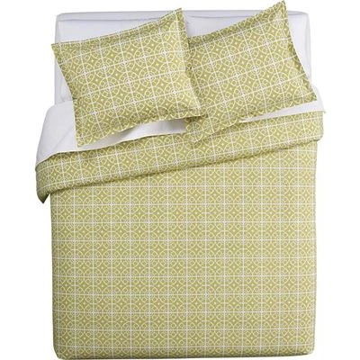 Crate & and Barrel TAZA CITRON TWIN Duvet Cover & Standard Sham! New in Package! - Image 1 of 4