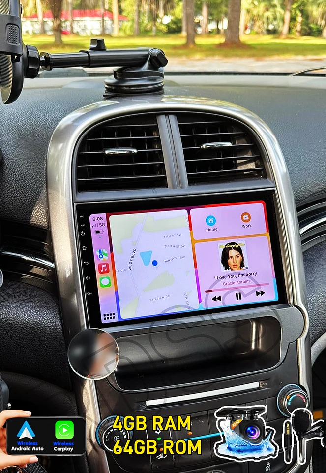 64G CarPlay Android 14 Car Stereo Radio Navi FM For Chevrolet Malibu 2011-2015 - Image 1 of 4