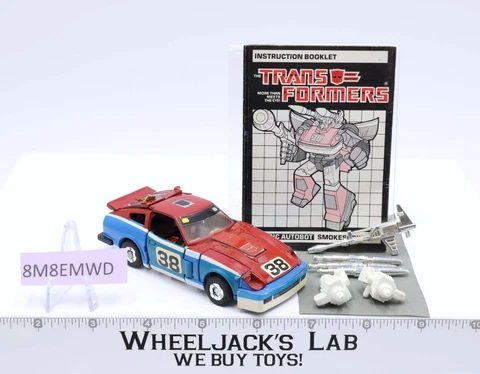 Smokescreen 100% Complete 1985 Vintage Hasbro G1 Transformers Action Figure Cover
