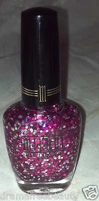 Milani Nail Polish * 583 HOT PINK * Clear Base w/Holographic Pink Hex Glitters - Image 1 of 4