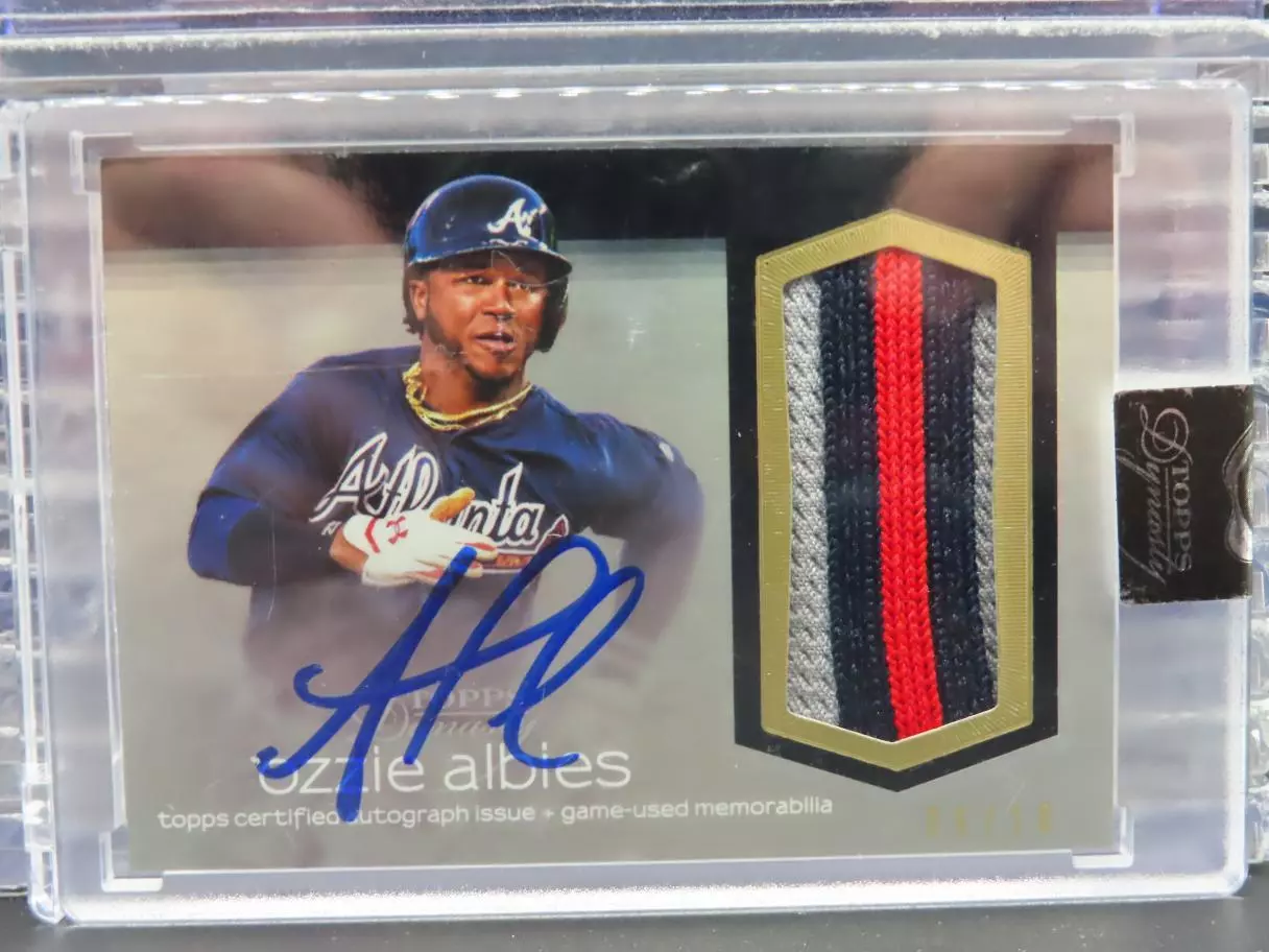 2018 Topps Dynasty Ozzie Albies RPA Rookie Patch Auto Autograph RC #06/10 Braves
