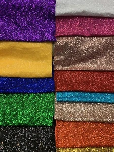Glitz Mini Sequins Cosmic Glow Design Onto Solid Spandex 4way. Sold By The YD. - Picture 1 of 12