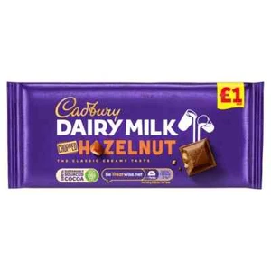 Cadbury Dairy Milk Chopped Nut Chocolate Bar 95g Case of 22 - Picture 1 of 1