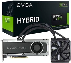 EVGA GeForce GTX 1070 Hybrid Graphics Card - Integrated Water Cooler And Fan