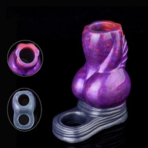 Fantasy Knot Penis Sleeve Large Silicone Sheath Cock Enlargement & Extender ## - Picture 1 of 12
