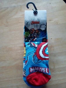 BOYS 5 PACK MARVEL AVENGERS ASSORTED SOCKS SHOE SIZE  6 - 8.5 NEW - Picture 1 of 1