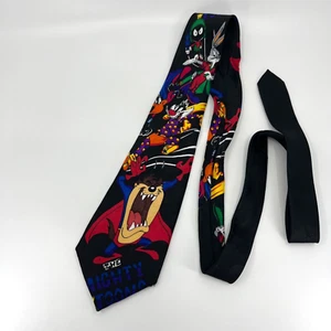 Vintage Looney Tunes Mania Necktie Mens Multicolor 1993 Shirt Tie 90s Cartoon - Picture 1 of 9