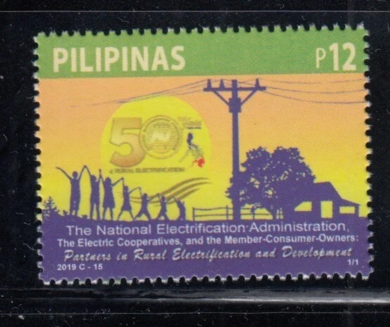 Sello MNH de la Administración Nacional de Electrificación de FILIPINAS Foto 1 de 1