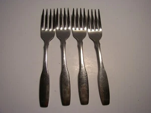 4 pezzi Oneida Community Paul Revere forchetta per insalata 6,5" - Foto 1 di 4