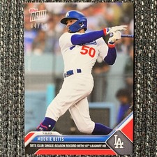 2023 MLB TOPPS NOW #543 Mookie Betts Los Angeles Dodgers Red 4/10 SP
