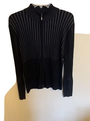 Nuevo con etiquetas Suéter Cárdigan Yuka Para Mujer Manga Larga Color Negro/Gris Talla XL Foto 1 de 4