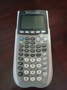 Texas Instruments TI-84 Plus Graphing Calculator Black & Silver With Cover GC