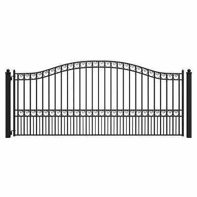 ALEKO Garden Paris Style Ornamental Steel Single Swing 14 ft Driveway Gate - Image 1 of 4