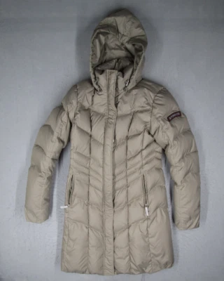 Chaqueta Bogner Mujer 4 Beige Fire Ice Down 600 Cremallera Completa Capucha Aislante Parka Foto 1 de 4