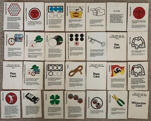 Escape From Colditz Board Game Individual Vintage  Cards Pieces Spares