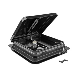 420x420mm Wohnmobil Van Oberlicht Dachlüftung Wohnmobil Pferdebox 12V Lüfter ALLE schwarz - Bild 1 von 6
