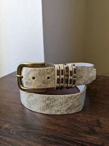 Calvin Klein Gold Faux Leather Studded Belt Women's size Large