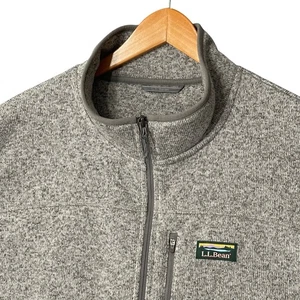LL Bean Sweater Fleece Vest Mens XXL Reg Heather Gray Full Zip Outdoors Hiking - Picture 1 of 7