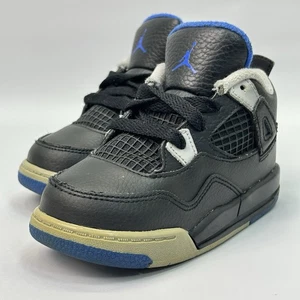 Nike Air Jordan IV 4 Alternate Motorsport Retro BT Shoes Toddler Size 8C Black - Picture 1 of 10