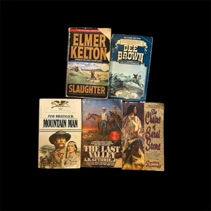 Vintage Western Paperback Book Lot 5 - Picture 1 of 1
