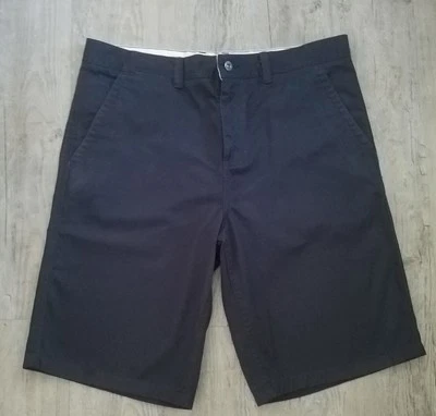 Pantalones cortos chinos negros relajados Freeworld Clothing para hombre 34" Foto 1 de 4