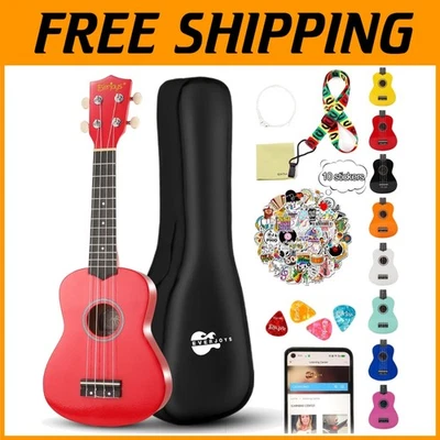 Juego de ukelele para principiantes de 21 pulgadas con lecciones gratuitas en línea Foto 1 de 4