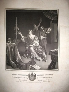 Parrot Domestic Life Lute. Original lithograph 1840 Berlin Gallery - Picture 1 of 1