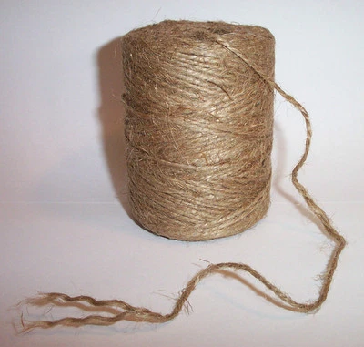 HERMAN1957 440' Feet JUTE TWINE 100% NATURAL 2-Ply Twisted ROPE Craft Parts Gift Wrapping