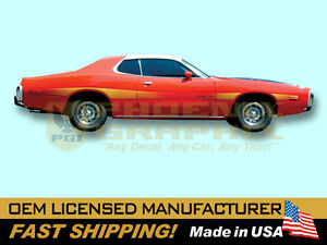 1973 1974 Dodge Charger Rallye Reflective Graphics Decals & Stripes Kit