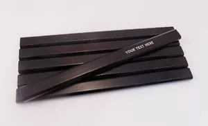 6 matite da falegname personalizzate "nere" - Foto 1 di 1