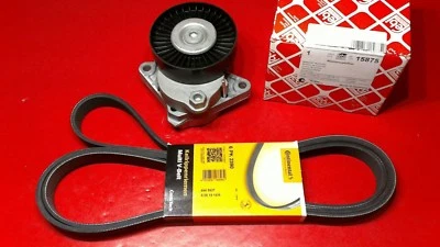 Juego de tensor de cinturón + correa Mercedes C CL CLK CLS E G ML R S SL SLK / FEBI ALEMANIA Foto 1 de 4