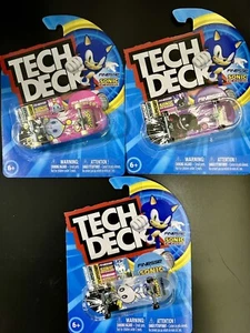 Sonic The Hedgehog Finesse Tech Deck Set Of 3 Hero, Dark, Neutral Chao New!! - Picture 1 of 7