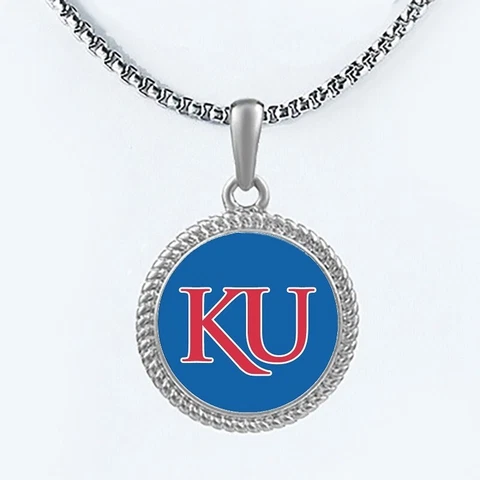 Kansas KU Jayhawks Mens Womens 20" Lnk Chain Pendant Necklace w Gift Pkg D22 Cover