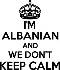 Albanian Wall Sticker... 20 inches Tall We Don't Keep Calm Vinyl Wall Art Decor - Picture 1 of 2